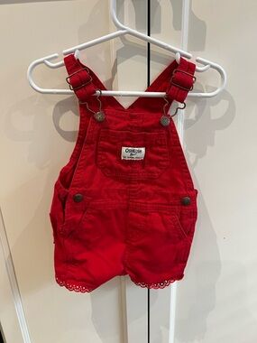 OshKosh B'gosh Red Toddler Overalls 9m